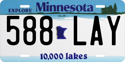 MN license plate 588LAY
