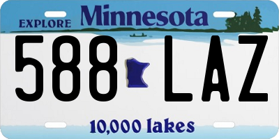 MN license plate 588LAZ
