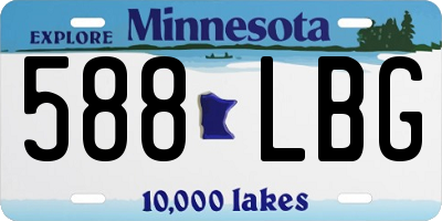 MN license plate 588LBG