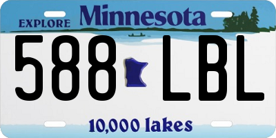 MN license plate 588LBL