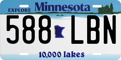 MN license plate 588LBN