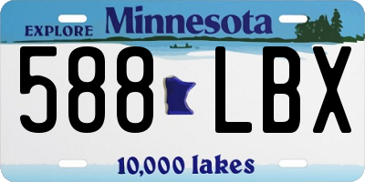 MN license plate 588LBX