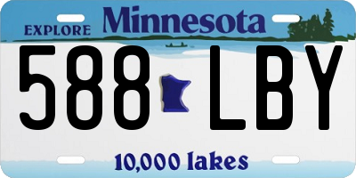 MN license plate 588LBY
