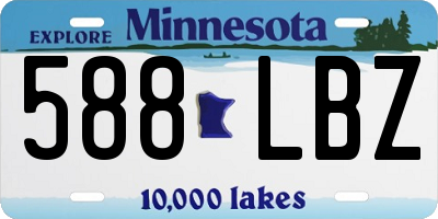 MN license plate 588LBZ