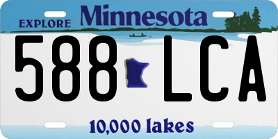 MN license plate 588LCA