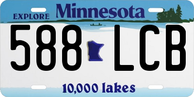 MN license plate 588LCB
