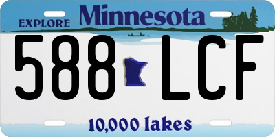 MN license plate 588LCF