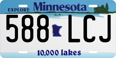 MN license plate 588LCJ