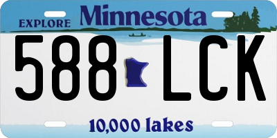MN license plate 588LCK
