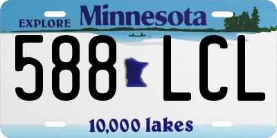 MN license plate 588LCL