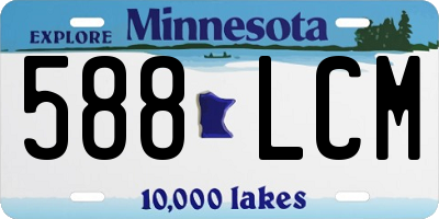 MN license plate 588LCM
