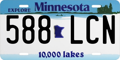 MN license plate 588LCN