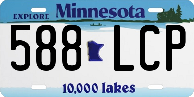 MN license plate 588LCP