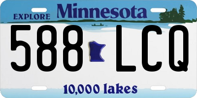 MN license plate 588LCQ