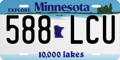 MN license plate 588LCU