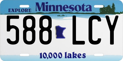 MN license plate 588LCY