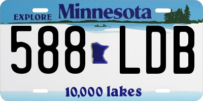 MN license plate 588LDB