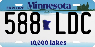 MN license plate 588LDC