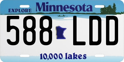 MN license plate 588LDD