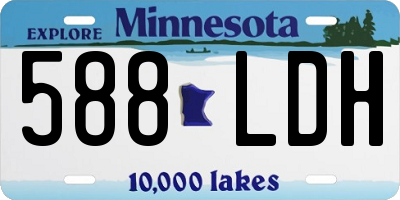 MN license plate 588LDH