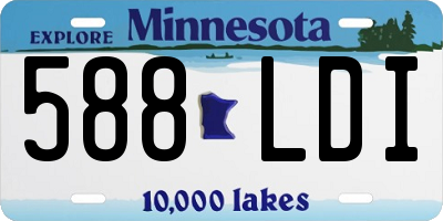 MN license plate 588LDI