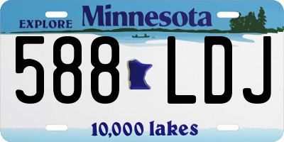 MN license plate 588LDJ