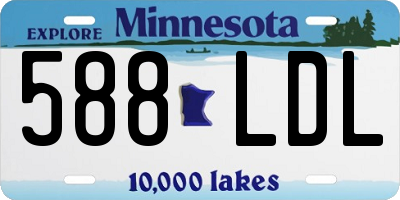 MN license plate 588LDL