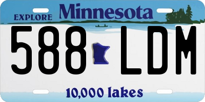 MN license plate 588LDM