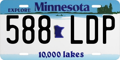 MN license plate 588LDP