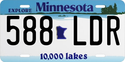 MN license plate 588LDR