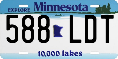 MN license plate 588LDT