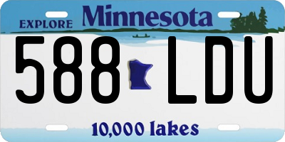 MN license plate 588LDU