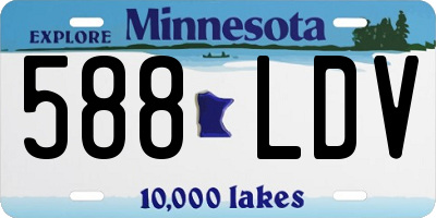 MN license plate 588LDV