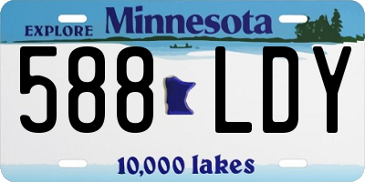 MN license plate 588LDY