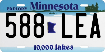 MN license plate 588LEA