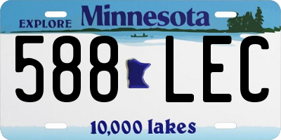 MN license plate 588LEC