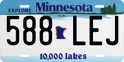 MN license plate 588LEJ