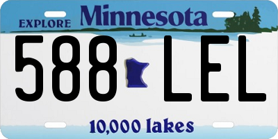 MN license plate 588LEL