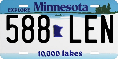 MN license plate 588LEN