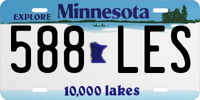 MN license plate 588LES