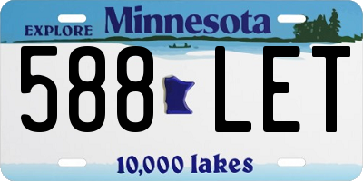 MN license plate 588LET