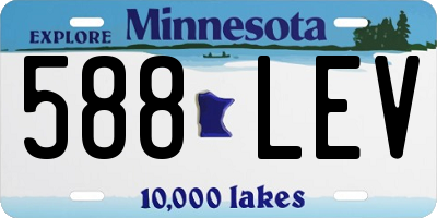 MN license plate 588LEV