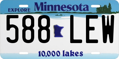 MN license plate 588LEW