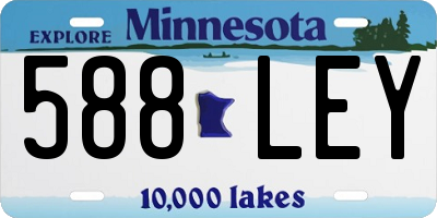 MN license plate 588LEY