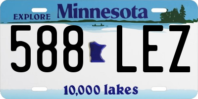 MN license plate 588LEZ