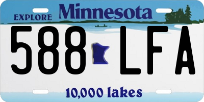 MN license plate 588LFA