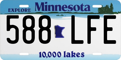 MN license plate 588LFE