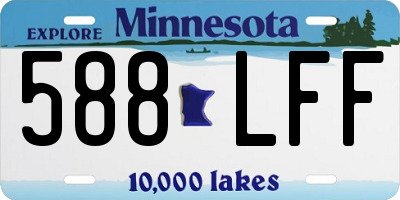 MN license plate 588LFF