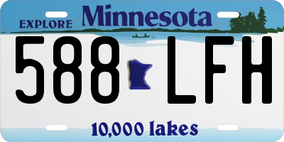 MN license plate 588LFH