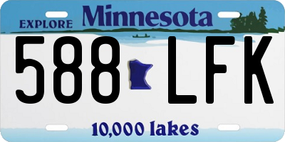 MN license plate 588LFK